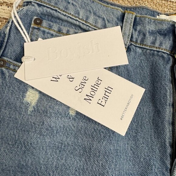 Boyish The Toby Relaxed Tapered Distressed Women's Denim Jeans Size 28‎ - Picture 8 of 16